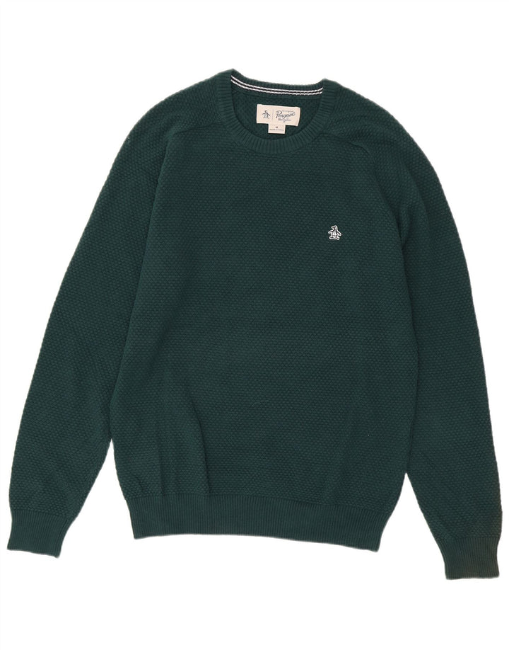 Penguin Pull Col Rond Homme Vert Moyen Coton