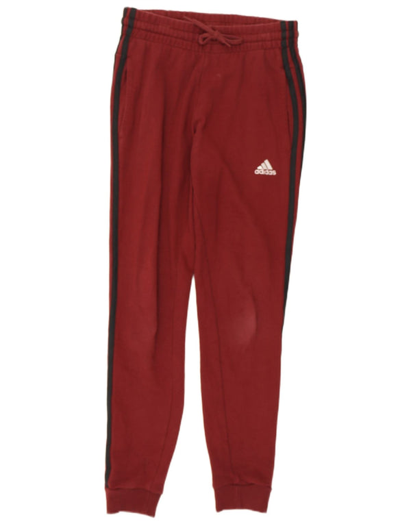 ADIDAS Pantalon de survêtement pour femme Joggers UK 4/6 XS Bordeaux Coton