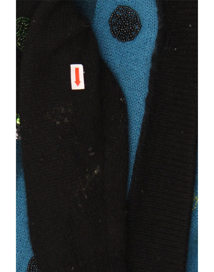 TOPLIKE Pull cardigan long surdimensionné pour femme EU 40 Bleu moyen