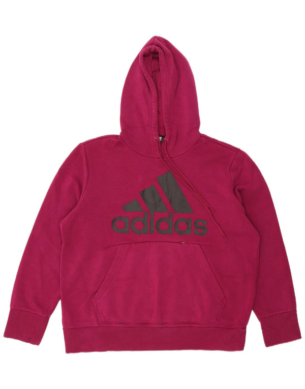 Adidas Pull à capuche graphique pour femme UK 20/22 XL Rose Coton