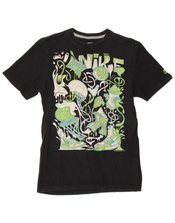 NIKE Mens Standard Fit Graphic T-Shirt Top Small Black