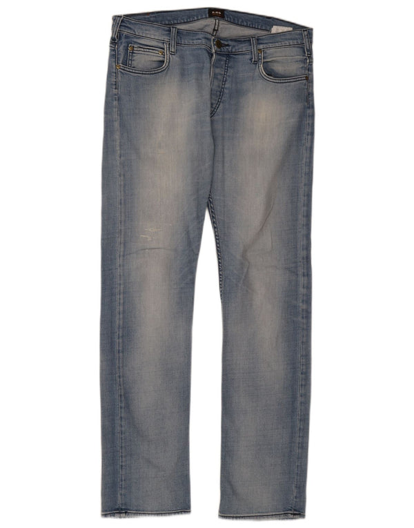 Lee Jean Powell Slim W34 L34 Homme Bleu Coton