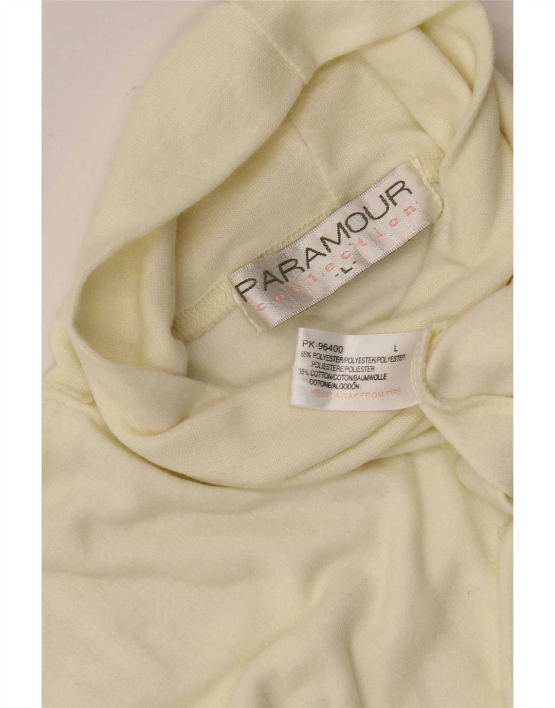 Paramour Haut à col roulé pour homme à manches longues en polyester blanc