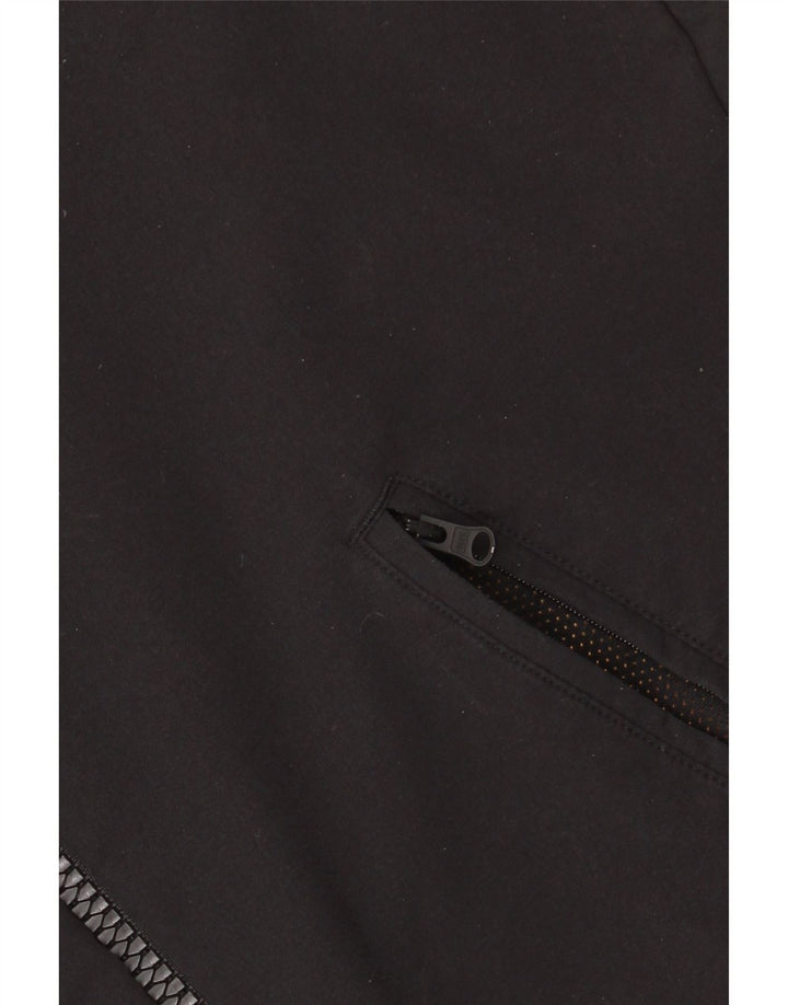 ADIDAS Veste de survêtement graphique pour hommes, petit modèle en nylon color block noir