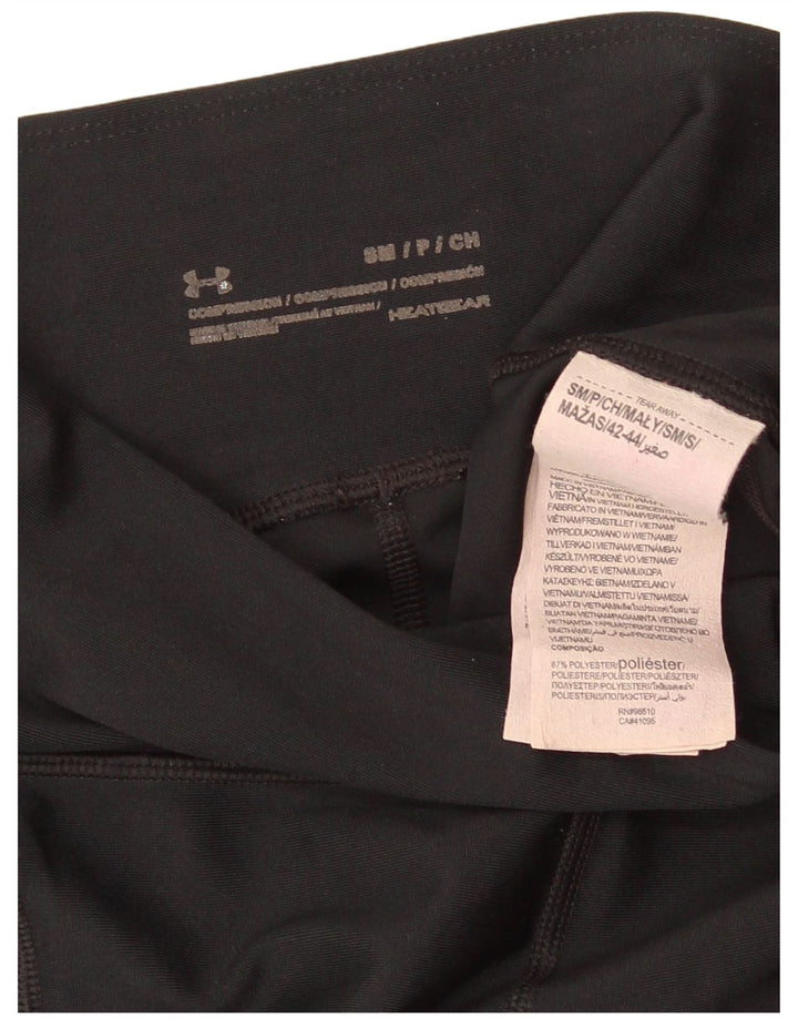 Under Armour Leggings Femme UK 10 Petit Noir Polyester
