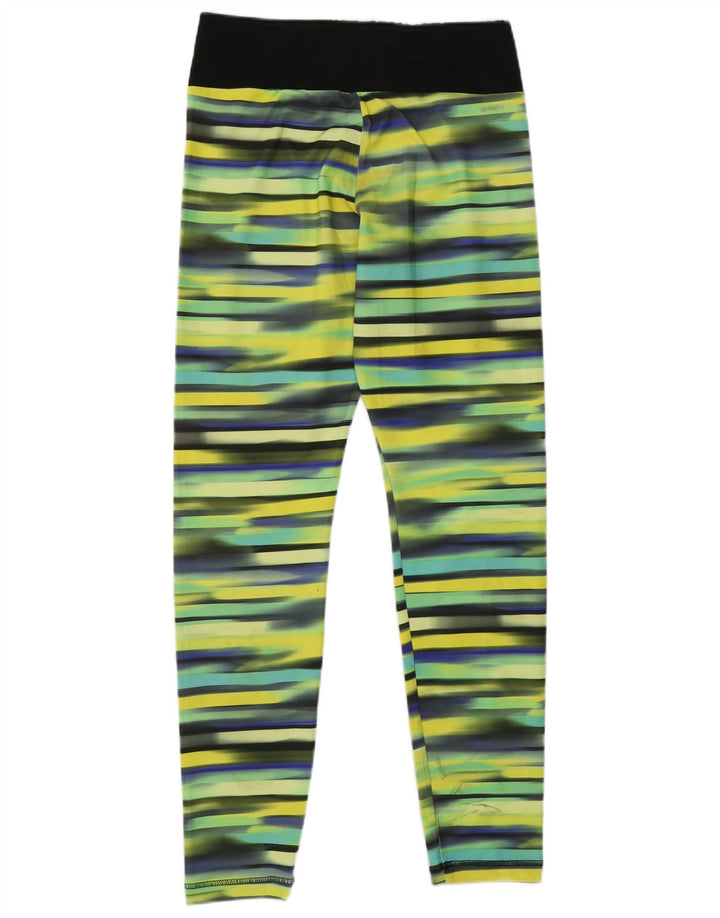 ADIDAS Leggings Climalite Fille 14-15 ans Jaune Rayé Polyester