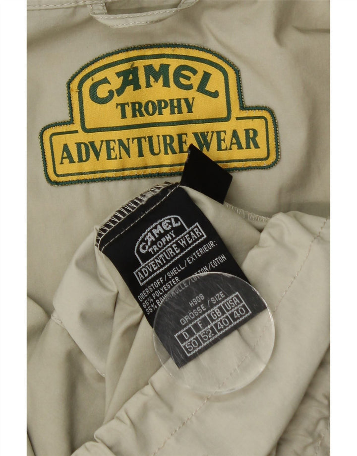 Camel Veste utilitaire pour homme UK 40 Large Beige Polyester