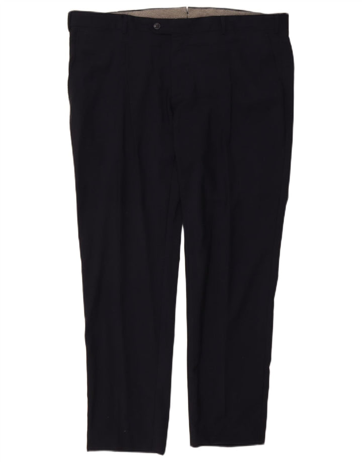 Pantalon de costume slim vintage pour homme W40 L30 Bleu marine