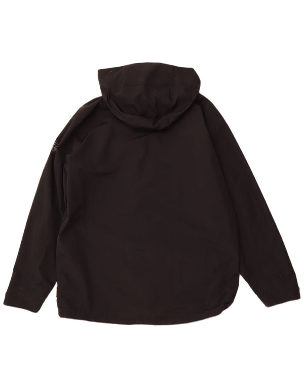 JACK WOLFSKIN Veste de pluie à capuche pour homme UK 42 Large Noir Polyamide