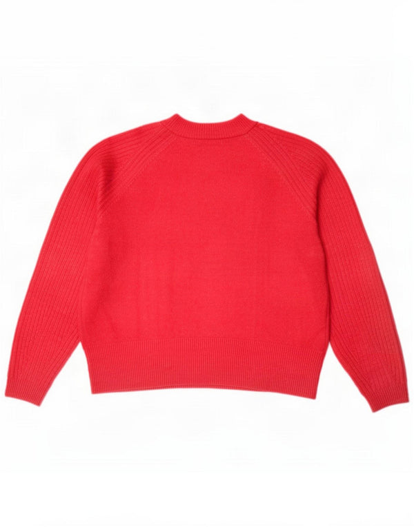 Marks & Spencer Pull surdimensionné à col rond pour femme UK 14 Rose moyen