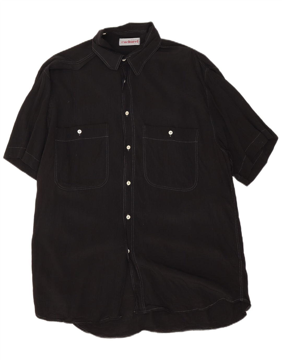 Cacharel Chemise à manches courtes pour homme XL Noir