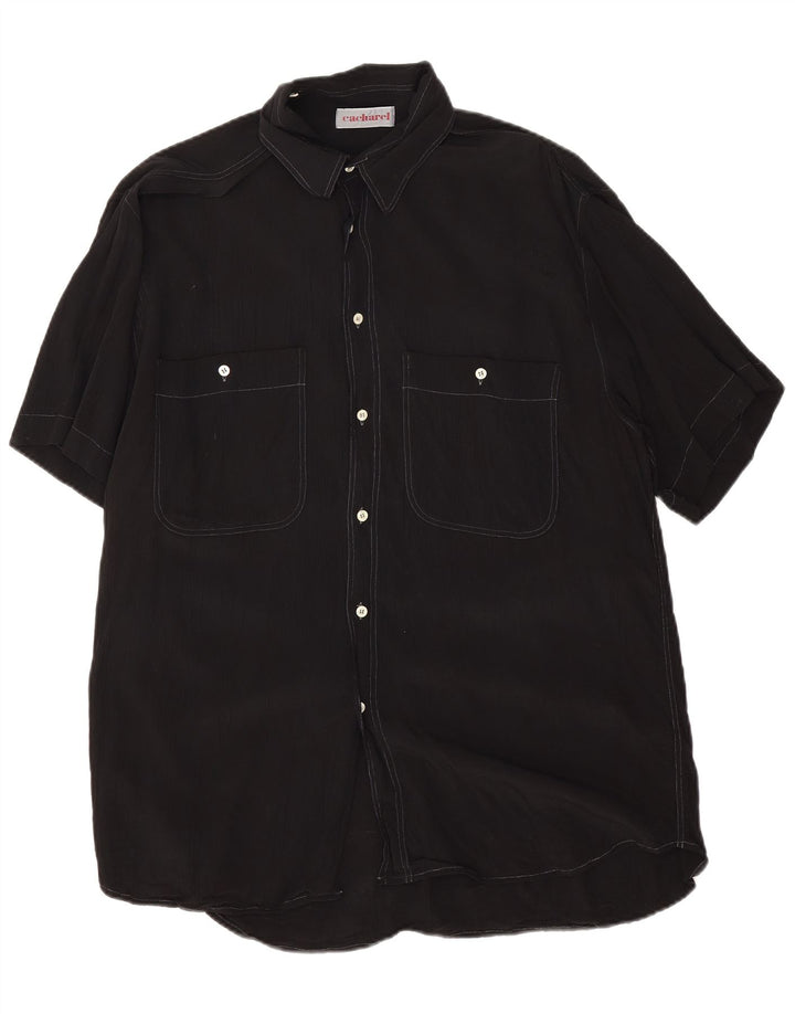 Cacharel Chemise à manches courtes pour homme XL Noir