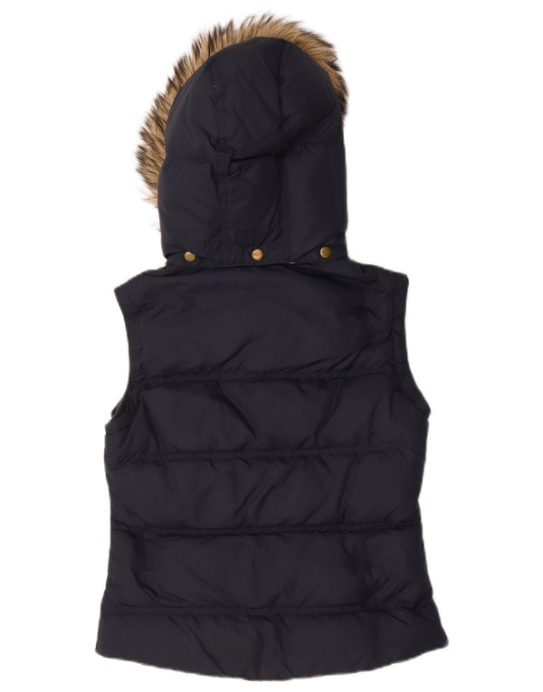 Joules Gilet rembourré à capuche pour femme UK 8 Small Bleu marine