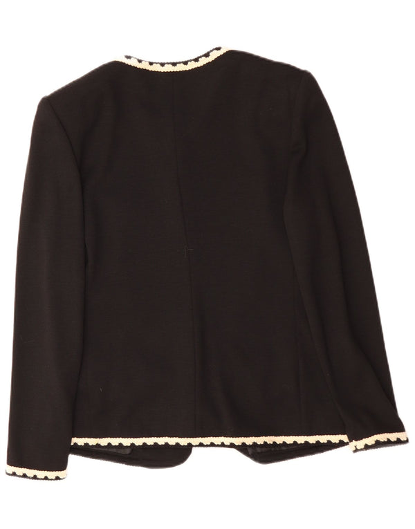 LUISA SPAGNOLI Veste Blazer 5 Boutons Femme IT 44 Acétate Noir Moyen