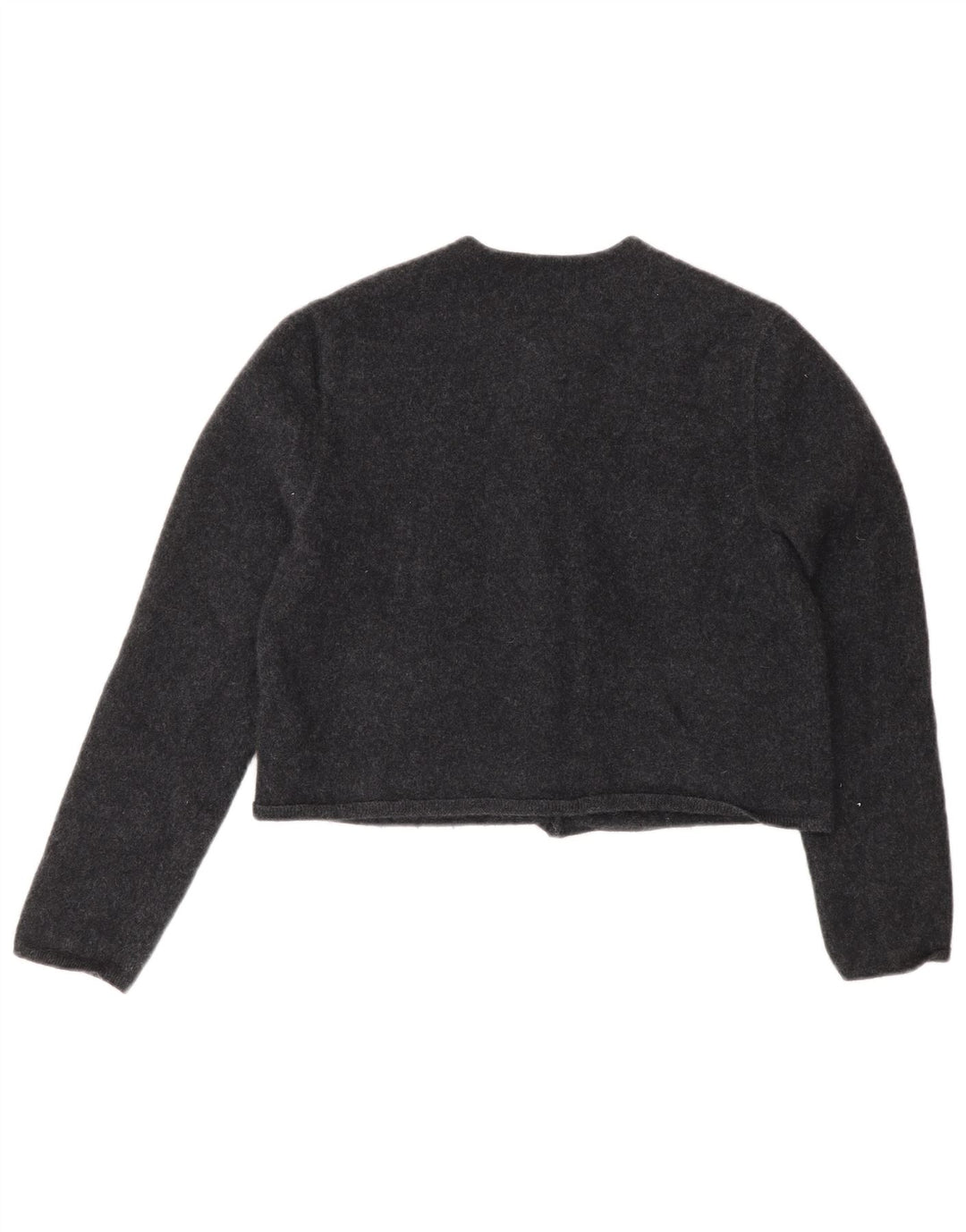 Massimo Dutti Cardigan court pour femme UK 12 laine gris moyen