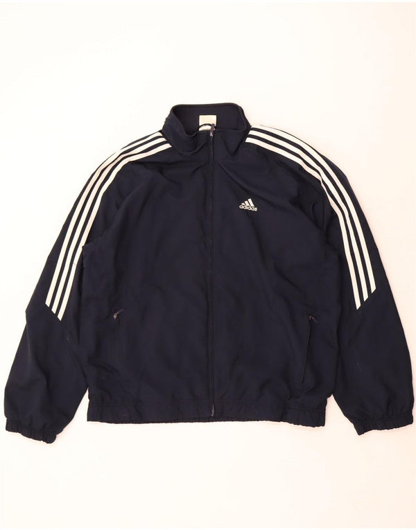 Adidas Veste de survêtement pour homme UK 44/46 XL Bleu marine Polyester