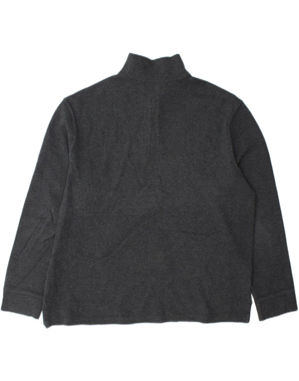 Polo Ralph Lauren Pull à col zippé pour homme XL Gris Coton
