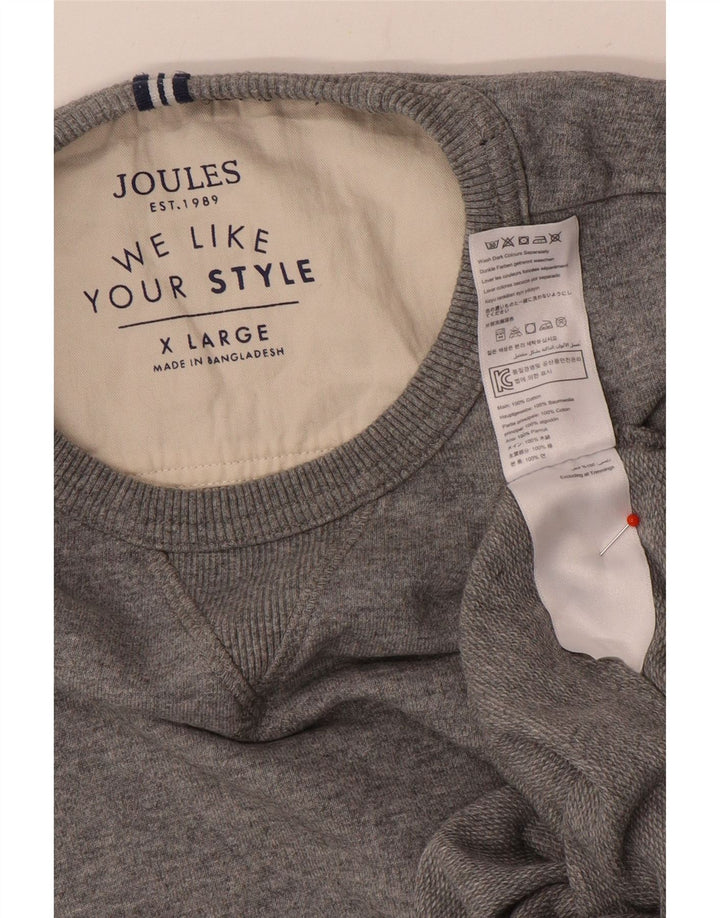 Joules Sweatshirt Jumper XL Gris Moucheté Coton Homme