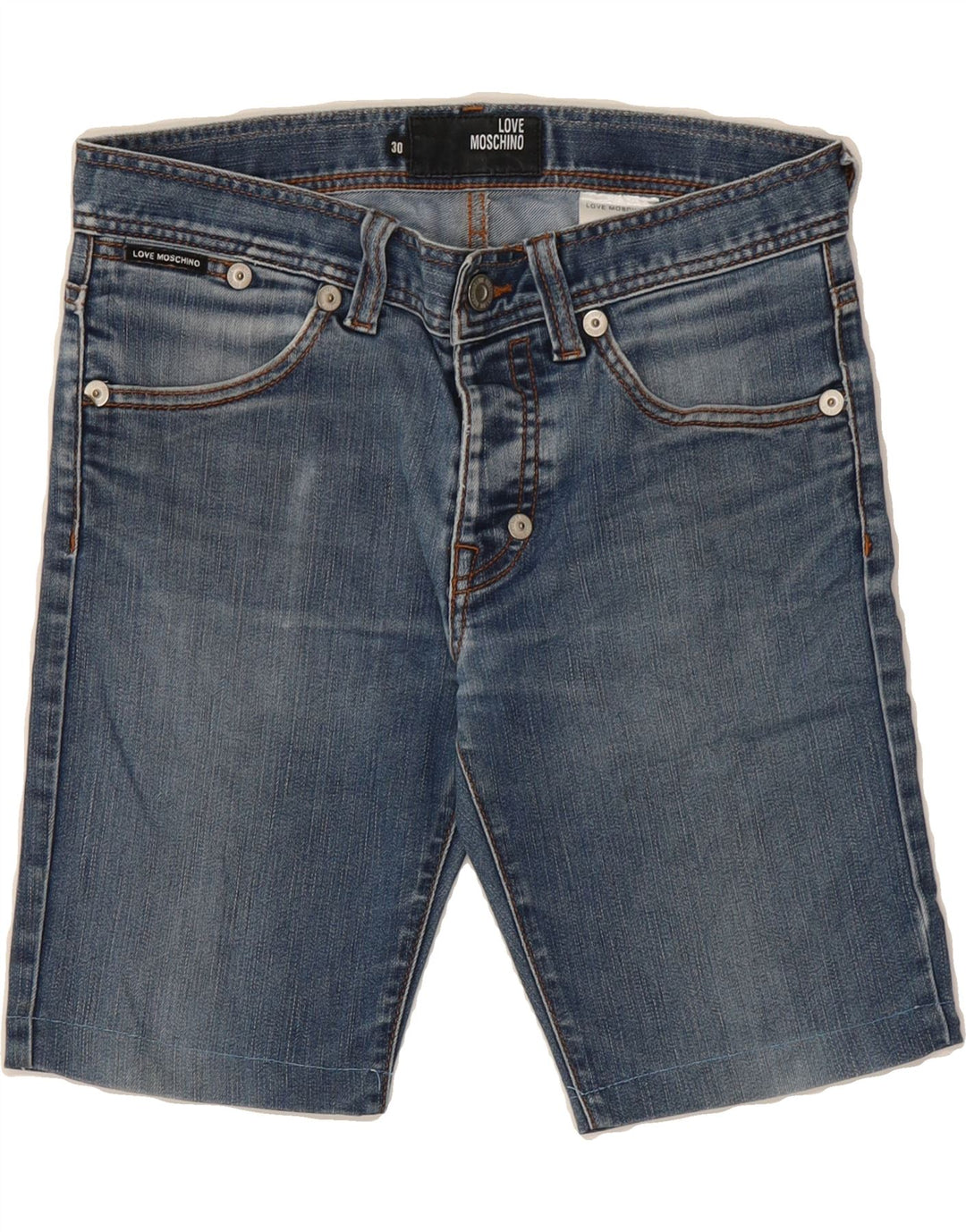 MOSCHINO Womens Denim Shorts W30 Medium Blue Cotton Vintage Moschino and Second-Hand Moschino from Messina Hembry 