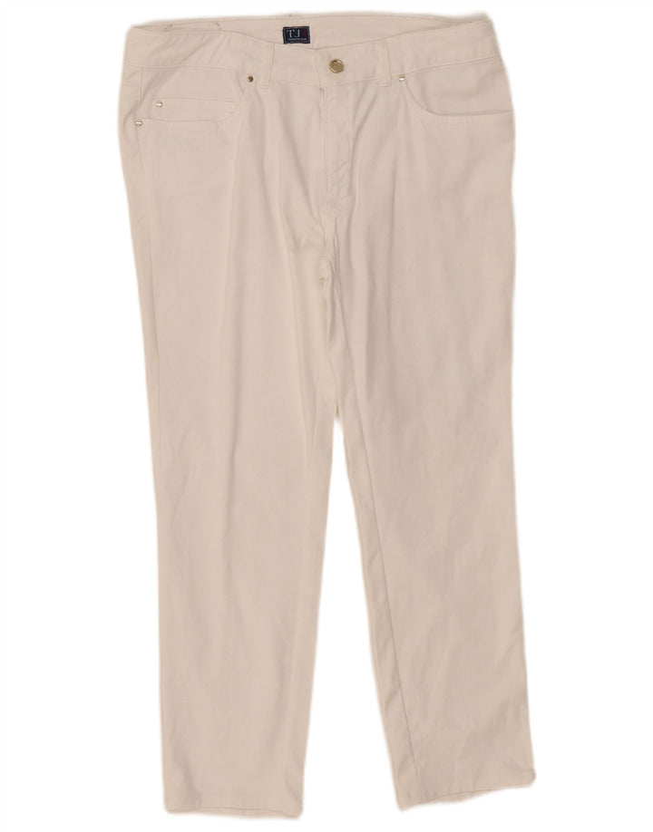 Trussardi Femme Jean Slim Cropped IT 48 Medium W33 L26 Coton Blanc