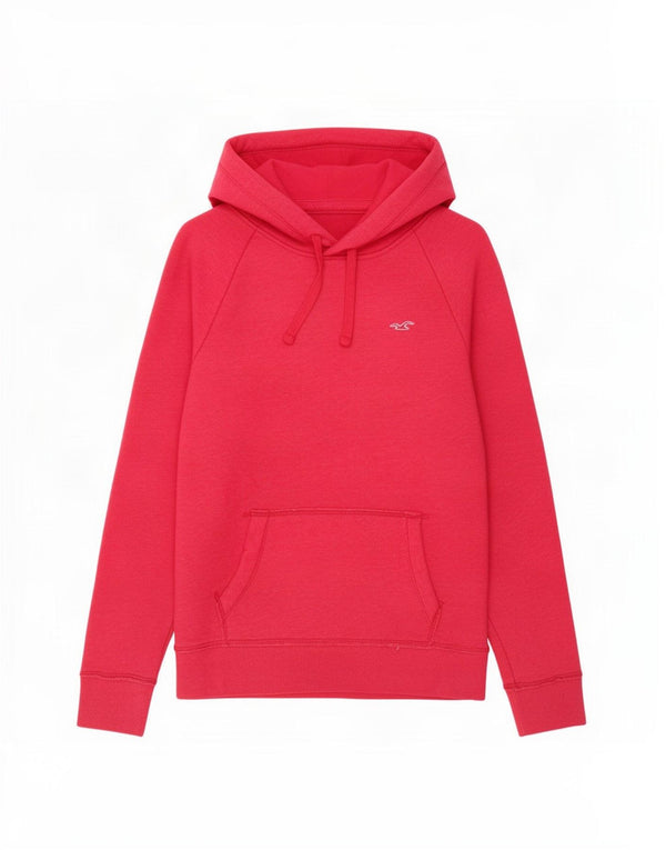 Hollister Womens Hoodie Jumper UK 14 Medium Pink Cotton