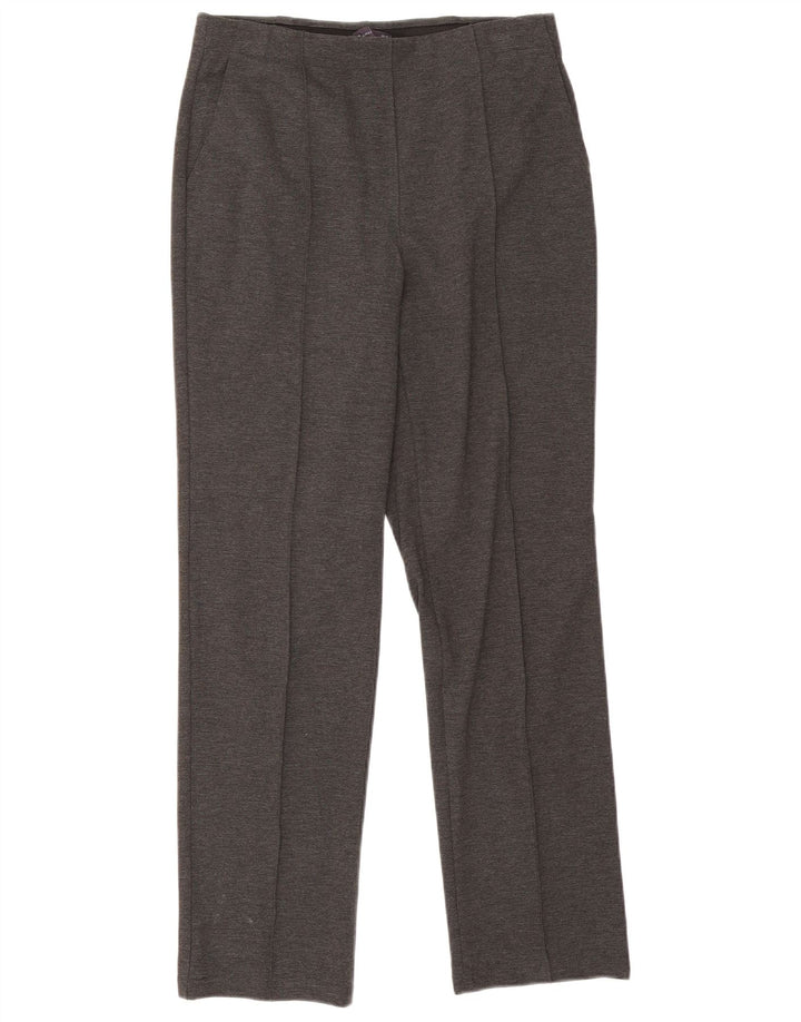 Marks & Spencer Pantalon droit femme UK 12 Medium W30 L29 Gris Viscose