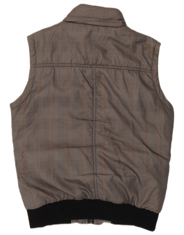 JACK & JONES Gilet Homme UK 40 Grand Carreau Gris