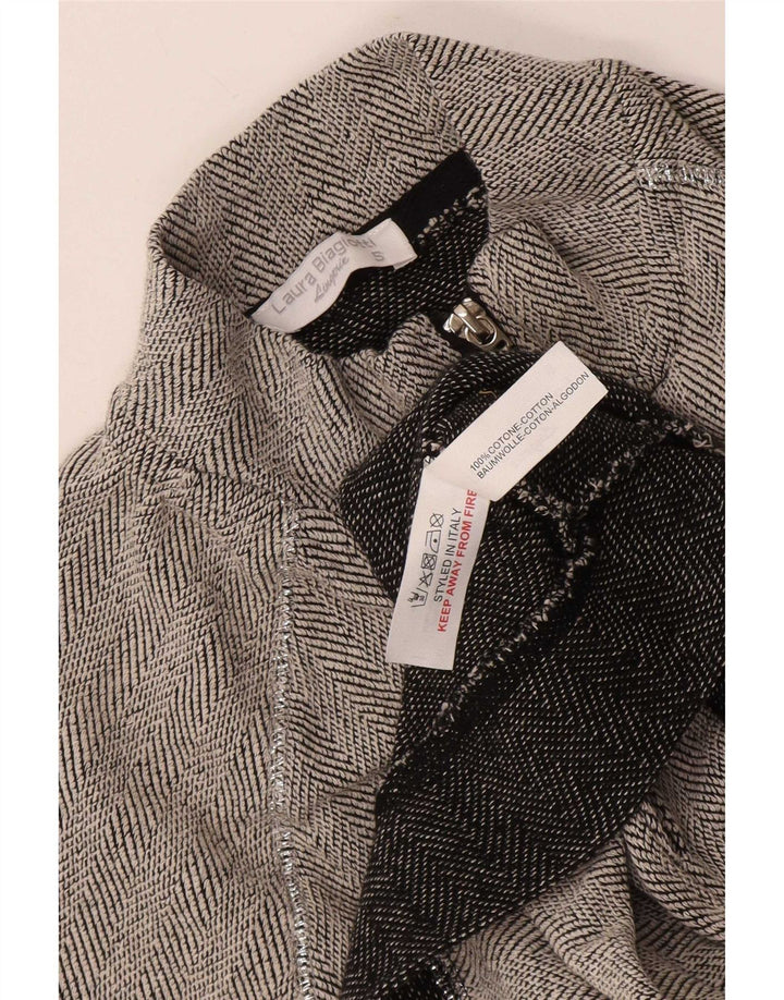Laura Biagiotti Veste de survêtement pour femme UK 10 Petit chevron gris