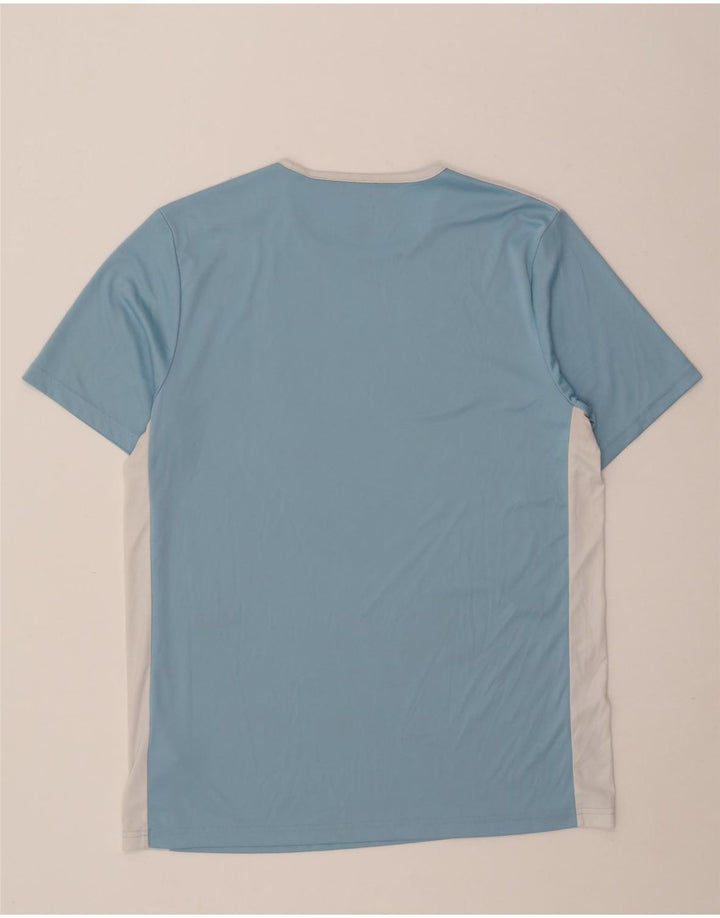 Adidas Hommes Climalite T-Shirt Haut Grand Bleu Colorblock Polyester