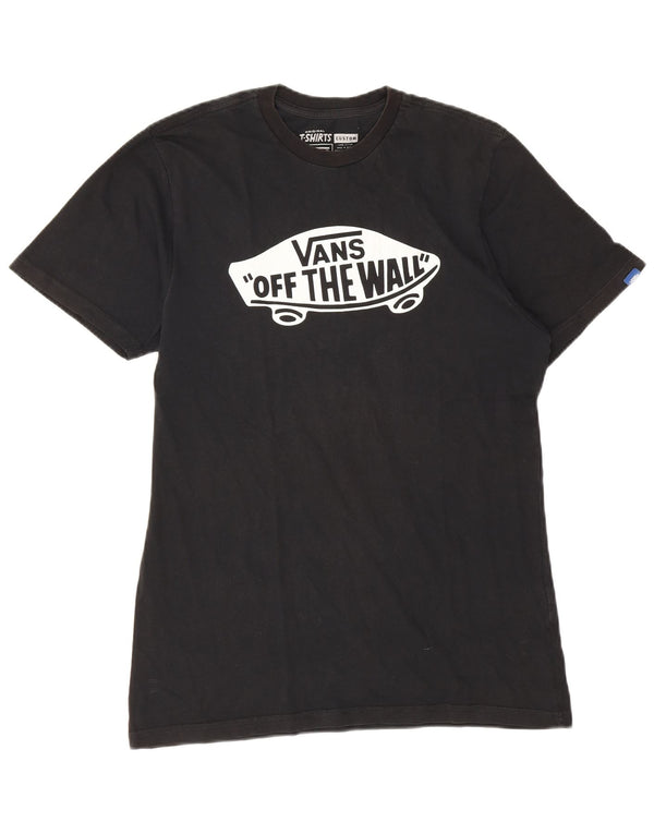 Vans T-shirt graphique coupe personnalisée pour hommes, haut en coton noir moyen