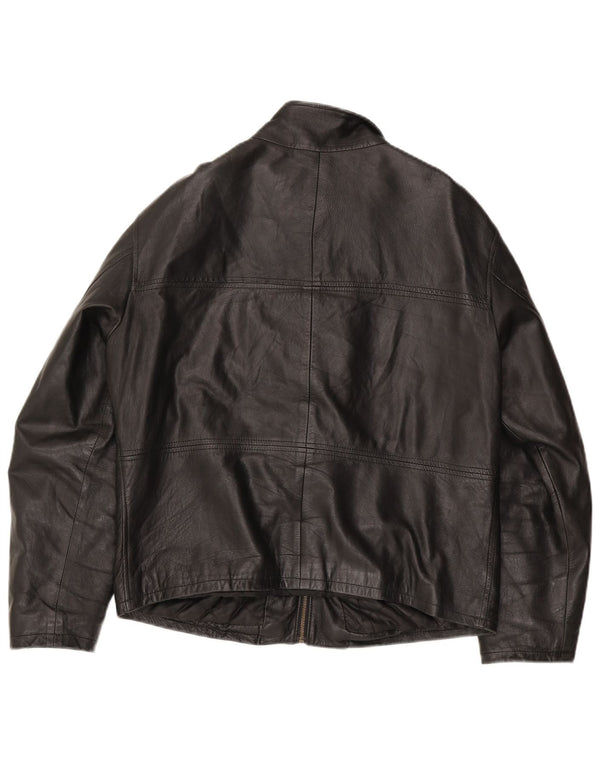 veste en cuir homme vintage UK 38 Noir Moyen