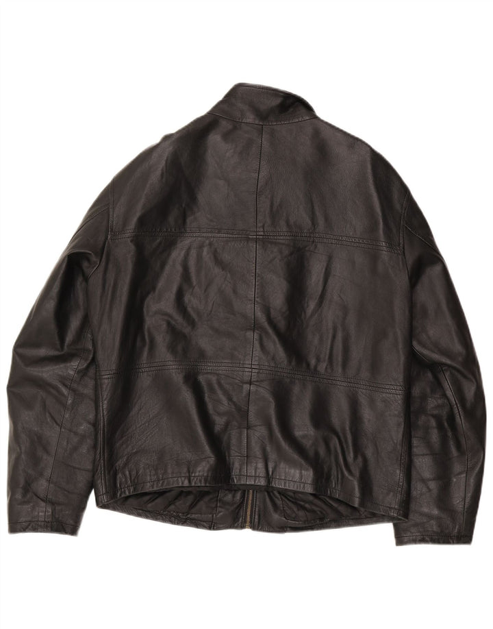 veste en cuir homme vintage UK 38 Noir Moyen
