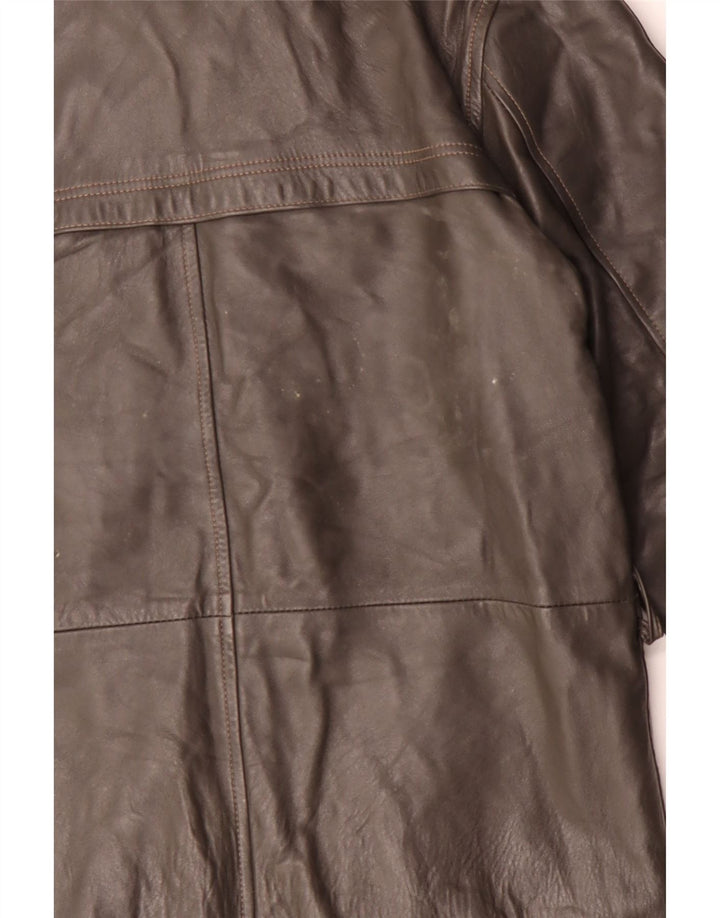 Veste en cuir homme vintage IT 48 Cuir marron moyen