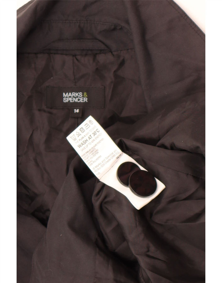 Marks & Spencer Trench-Coat Femme UK 44 Large Noir Polyester