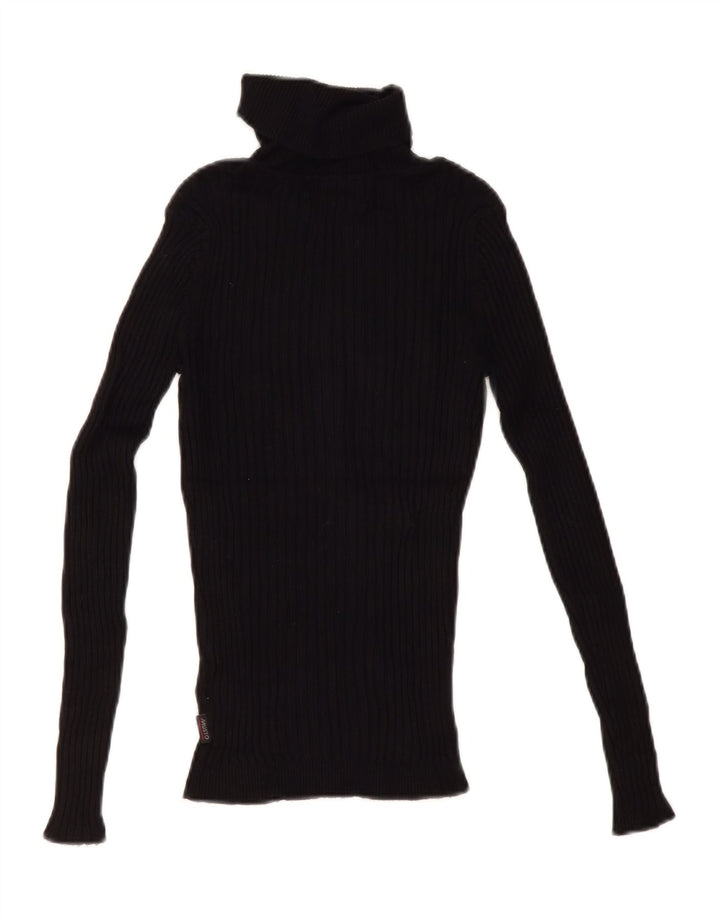 Musto Pull col roulé pour femme UK 12 Medium Noir Viscose