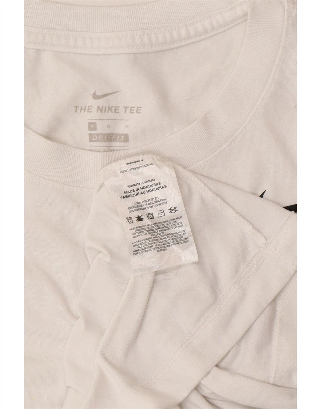 NIKE T-shirt Dri Fit pour femme UK 14 Polyester blanc moyen