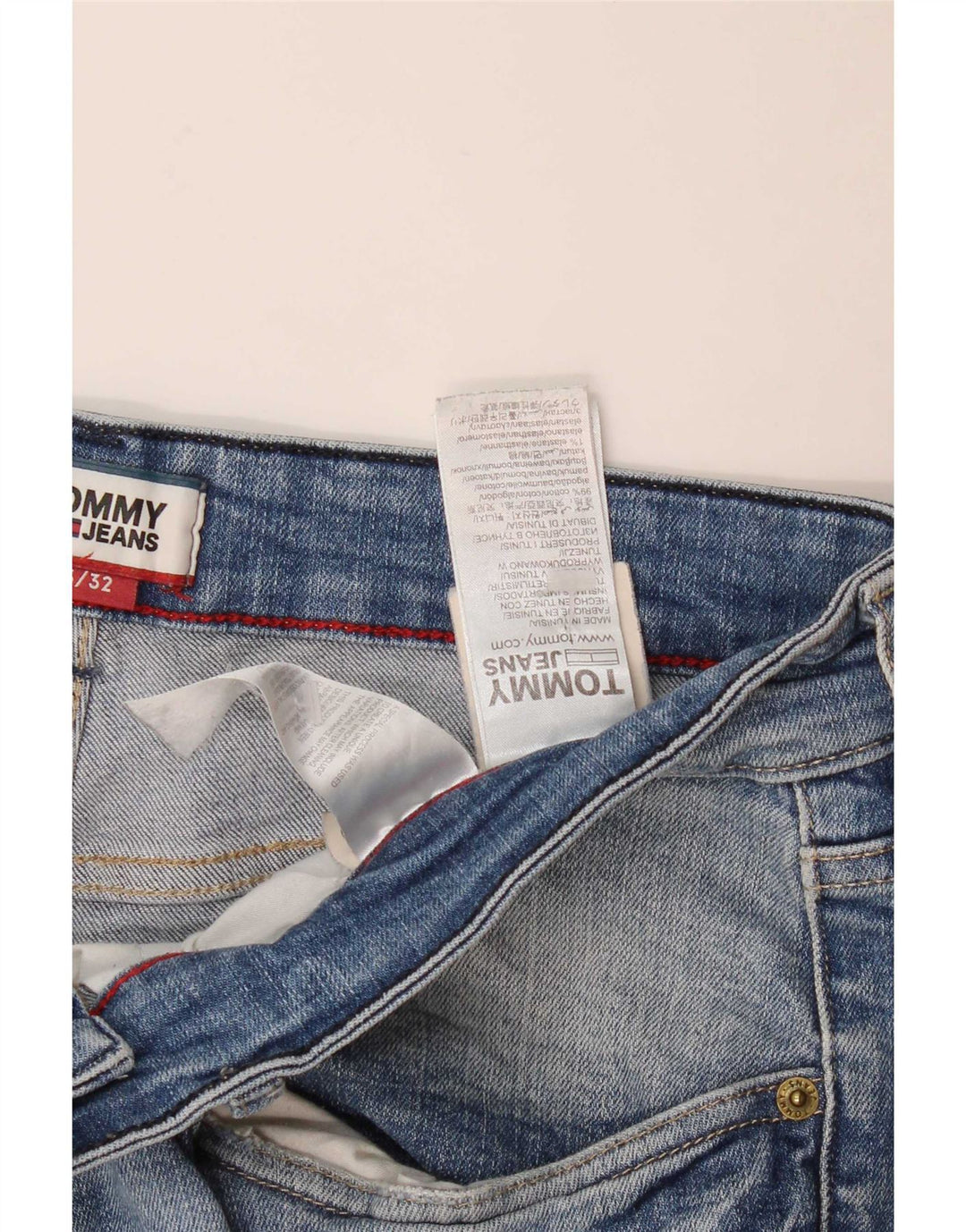 Tommy Hilfiger Short Thavar Slim Denim W33 Homme Bleu Moyen Coton
