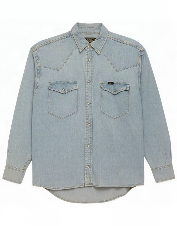 Lee Chemise en Jean Homme Bleu Moyen