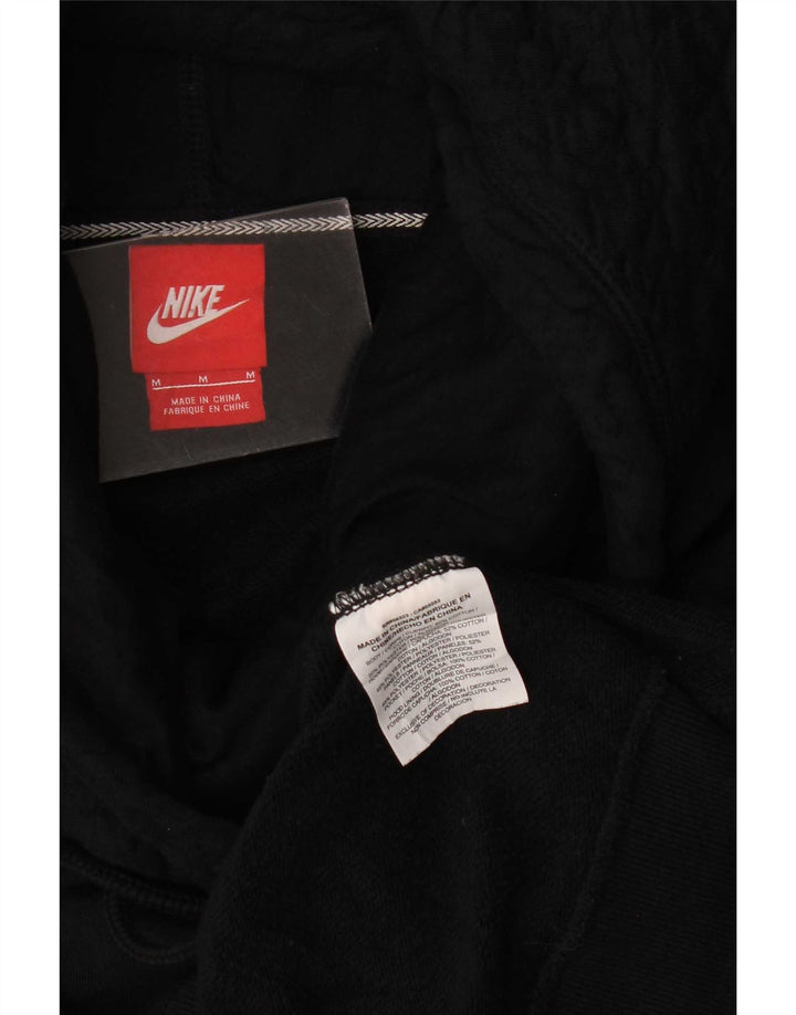 Nike Pull à capuche surdimensionné pour femme UK 14 en coton noir moyen
