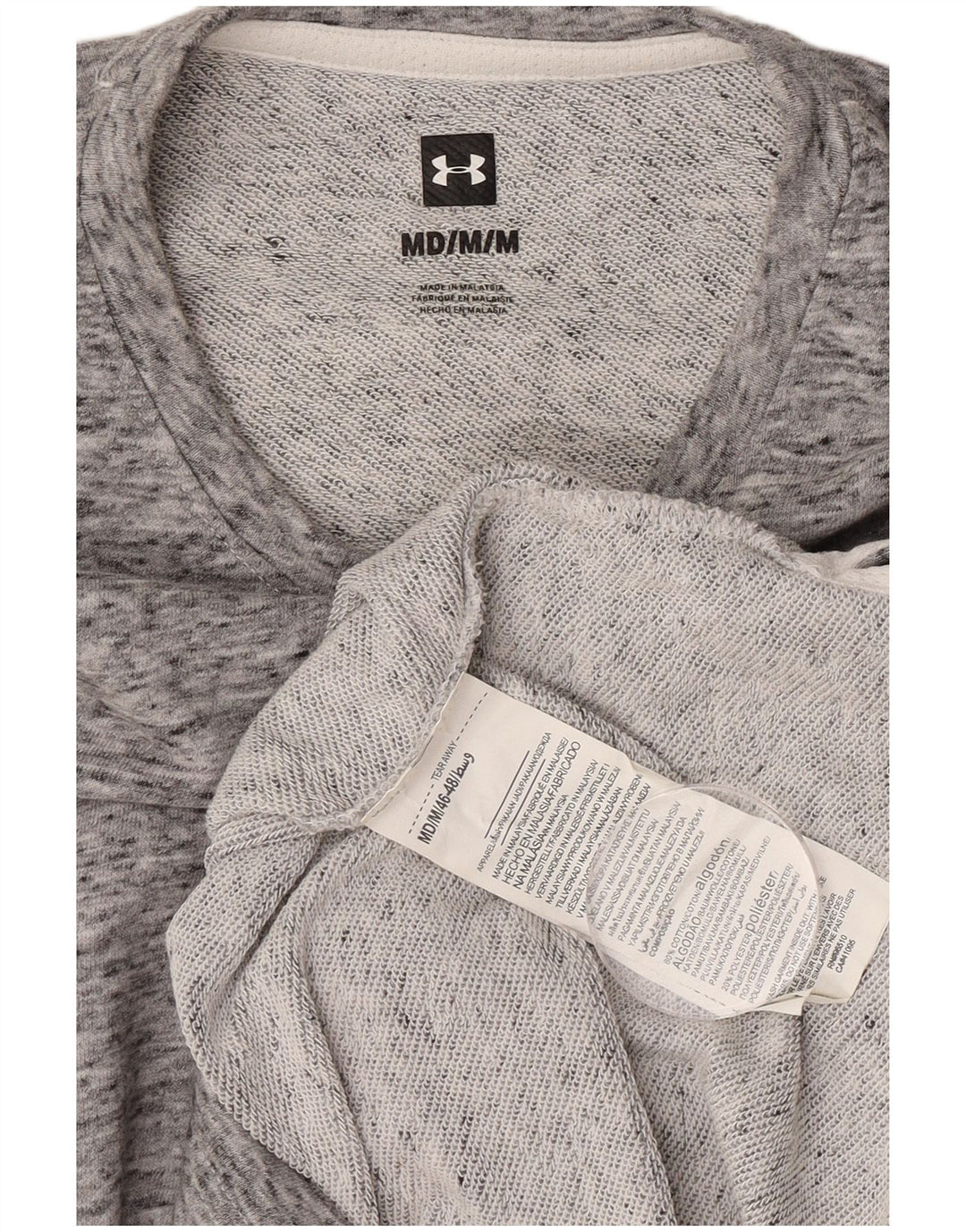 Under Armour Sweat-Shirt Graphique Homme Gris Moyen Moucheté Coton