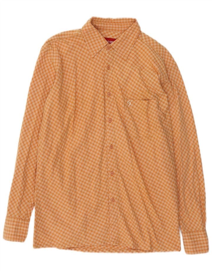 CAMP DAVID Chemise Homme Coton à Carreaux Orange Moyen