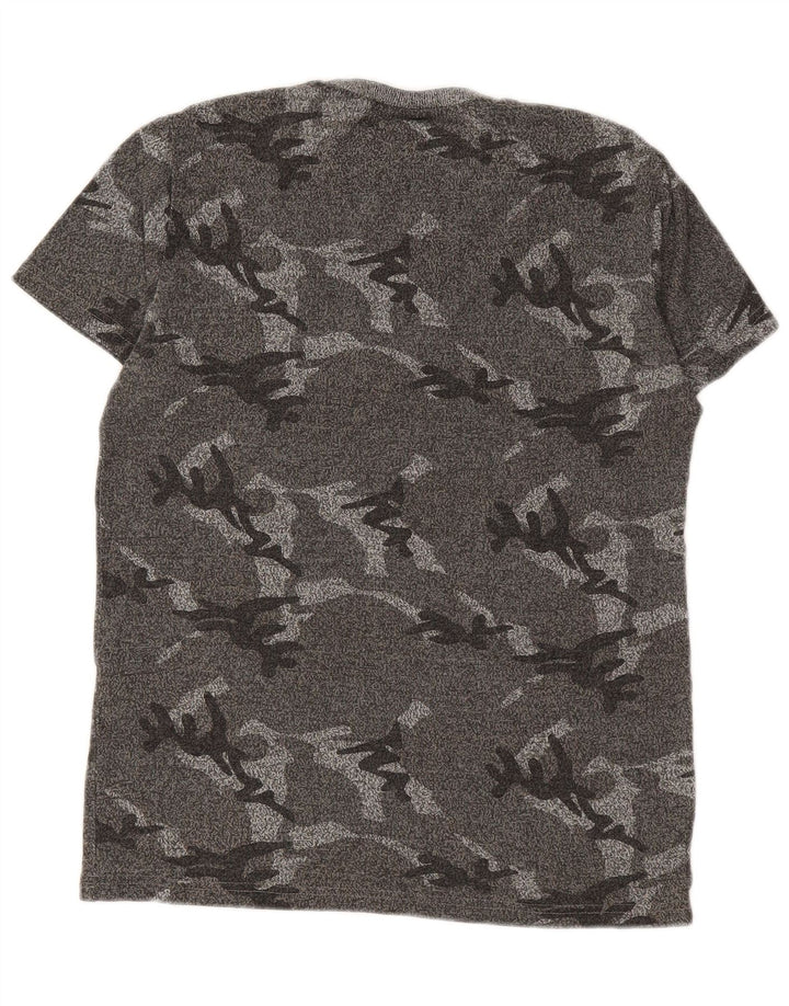 SUPERDRY T-Shirt Graphique Homme Petit Gris Camouflage Coton