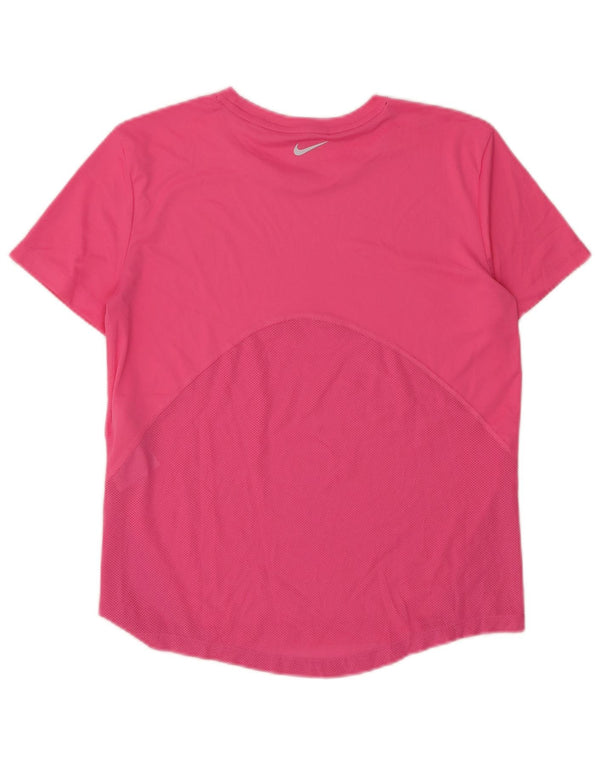 NIKE T-shirt Dri Fit pour femme UK 6 XS Rose Polyester