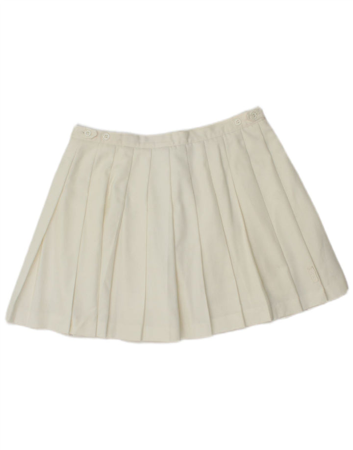 Elho Femme Mini Jupe Plissée IT 44 Moyen W30 Blanc Polyester