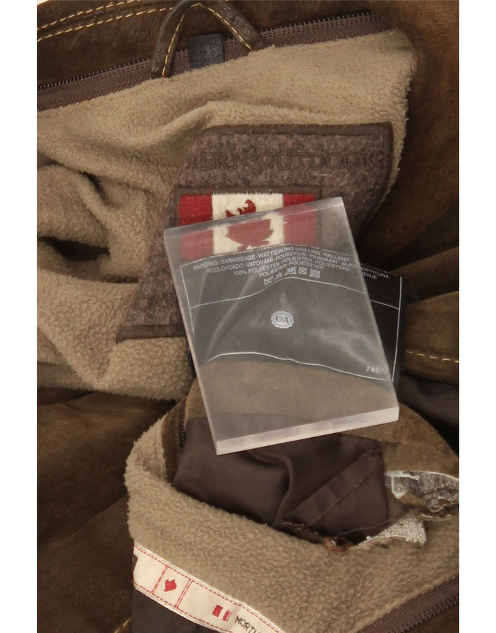 C&A Veste en daim pour homme UK 36 Petit cuir marron