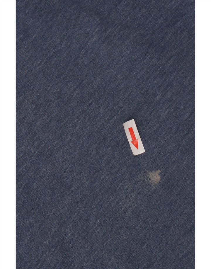 WEIRD FISH Sweat-shirt graphique à col boutonné pour homme, petit, bleu marine