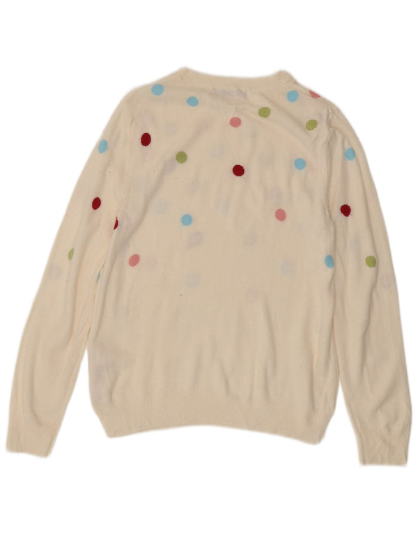 Marks & Spencer Pull col bateau pour femme UK 10 Small Blanc cassé