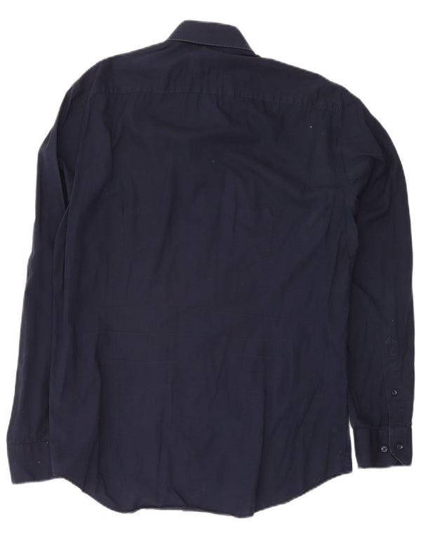 Tommy Hilfiger Chemise slim fit facile d'entretien pour homme Taille 41 16 Bleu marine moyen