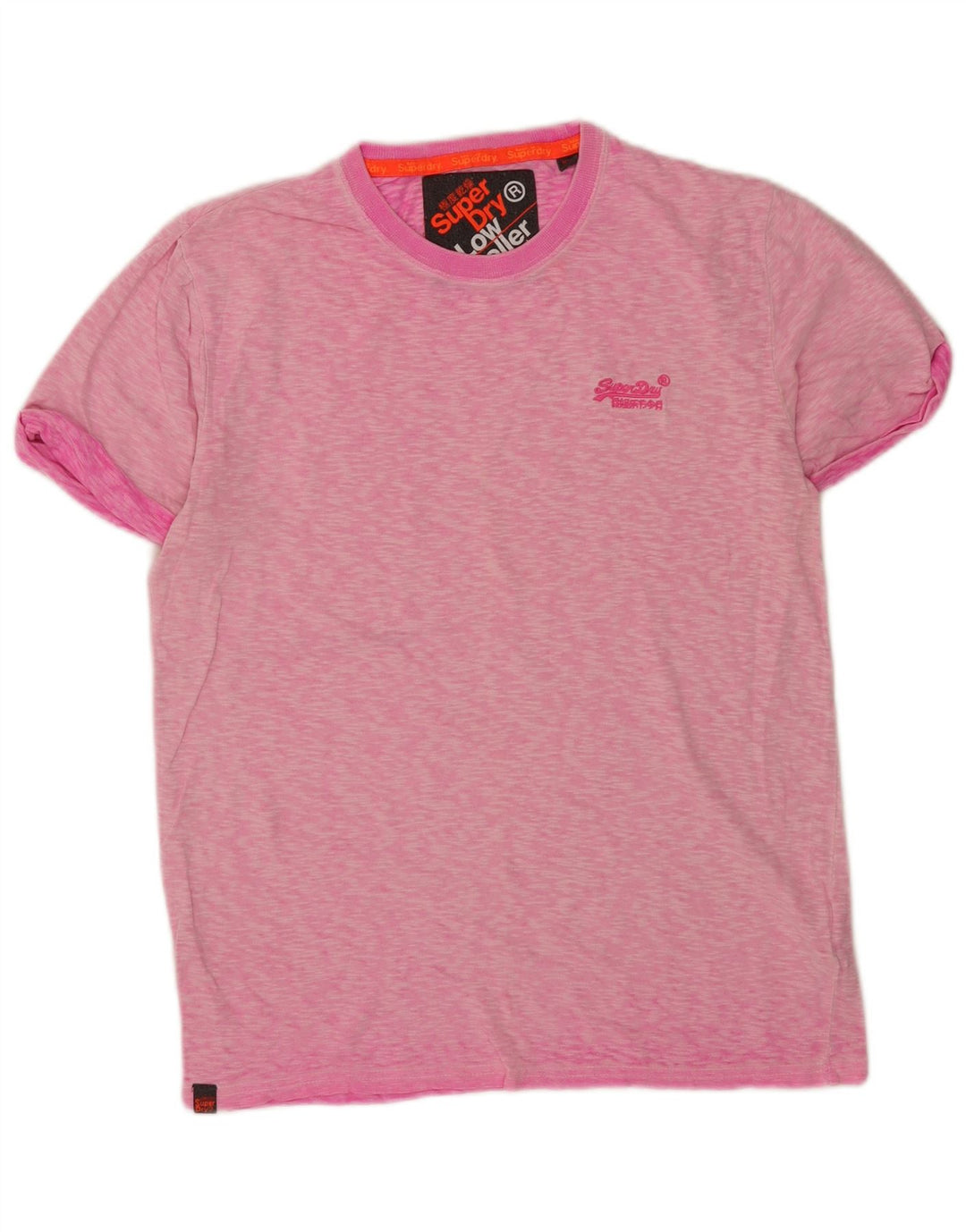 Superdry T-Shirt Homme Rose Moyen Moucheté Coton