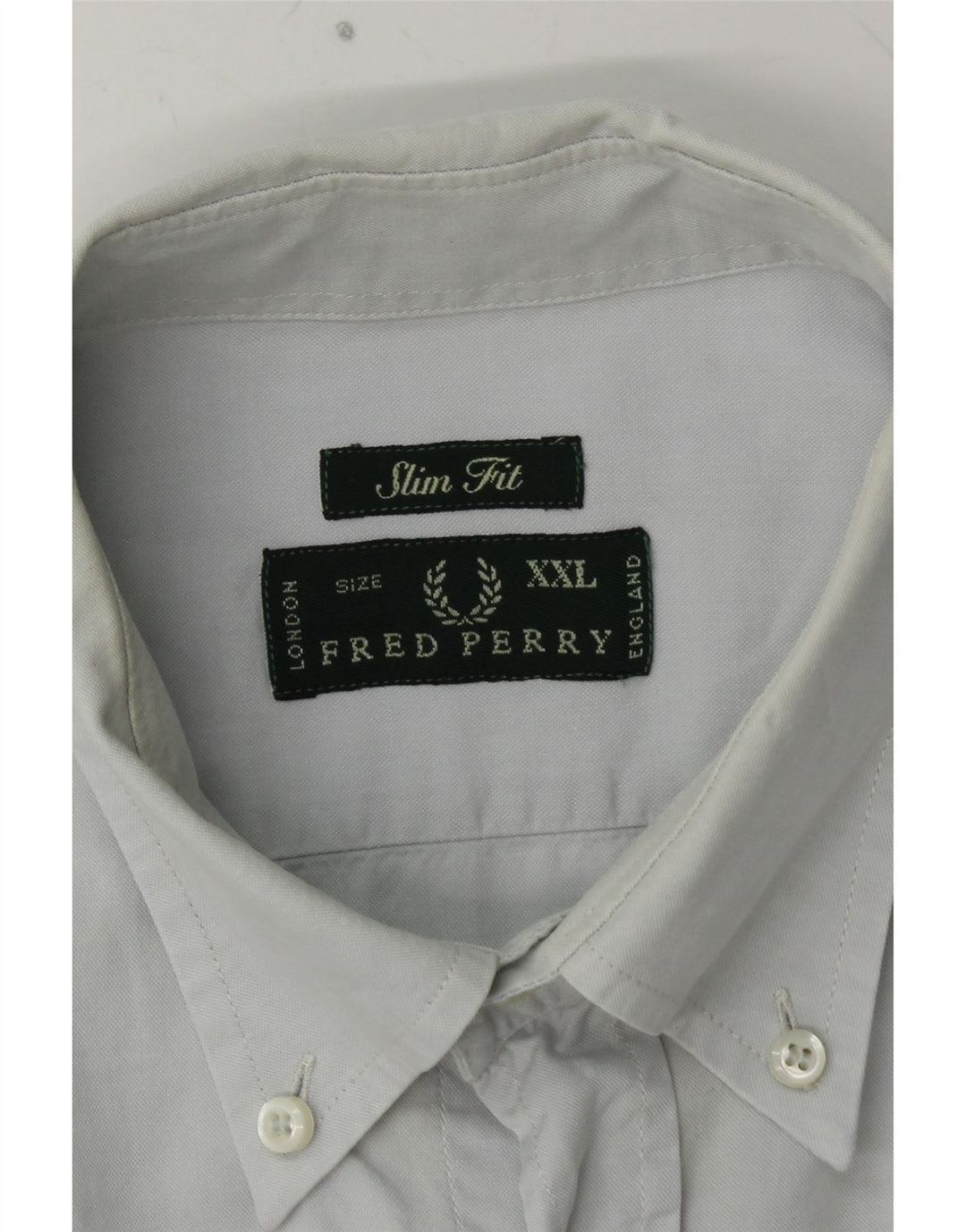 FRED PERRY Chemise Slim Fit Homme 2XL Bleu Coton